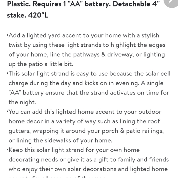 white solar string lights 50 bulb - Picture 4 of 10